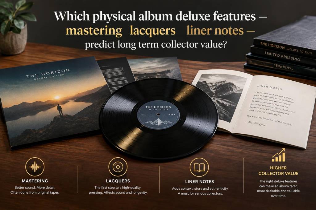 Which physical album deluxe features — mastering, lacquers, liner notes — predict long-term collector value